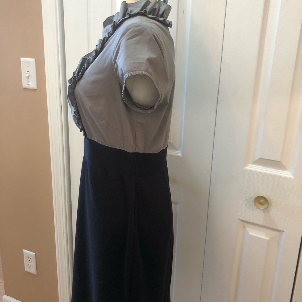 Beautiful Black/ Gray Ruffle Dress - Picture 3 of 7